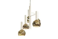 New Leclercq & Bouwman Hanglamp LB045-5+1 textured white Escale |