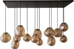 Clearance Toms Luxury Lights Hanglamp 13-lichts Amber Boaz