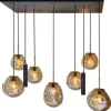Toms Luxury Lights Hanglampen^Hanglamp 9-lichts amber Yamal