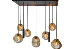 Toms Luxury Lights Hanglampen^Hanglamp 9-lichts amber Yamal