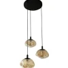 Sale Toms Luxury Lights Hanglamp 3-lichts rond  Amber  Melt