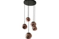 Hot Toms Luxury Lights Hanglamp 5-lichts rond Copper Boaz