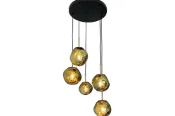 Toms Luxury Lights Hanglampen^Hanglamp 5-lichts rond Gold Boaz