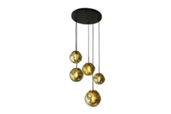 Toms Luxury Lights Hanglampen^Hanglamp 5-lichts rond Gold Boaz