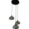 Online Toms Luxury Lights Hanglamp 3-lichts rond Grey Melt