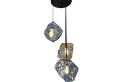 Hot Toms Luxury Lights Hanglamp 3-lichts rond smoked glass Yara