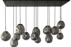 Toms Luxury Lights Hanglampen^Hanglamp 13-lichts Smoked Boaz