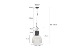 Discount Anne Lighting Hanglamp 7695ZW Clearvoyant