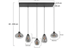 Steinhauer Hanglampen^Hanglamp 3078ZW Reflexion