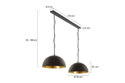 New Steinhauer Hanglamp 2556ZW Semicirkel