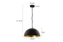 Steinhauer Hanglampen^Hanglamp 2555ZW Semicirkel