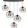 New Highlight Hanglamp Zwart Rookglas Fantasy