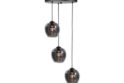 New Highlight Hanglamp Zwart Rookglas Fantasy