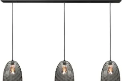 Highlight Hanglampen^Hanglamp Zwart Rookglas Fantasy