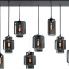 Highlight Hanglampen^Hanglamp Zwart Rookglas Fantasy