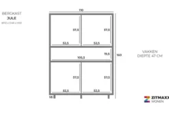 Clearance Hoge kast Walnoot ME-70.015 Jule