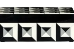 Richmond Interiors Decoratie^Juwelenbox Black White Klein 212087 Licia
