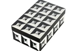 Richmond Interiors Decoratie^Juwelenbox Black White Klein 212087 Licia