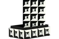 Richmond Interiors Decoratie^Juwelenbox Black White Klein 212087 Licia