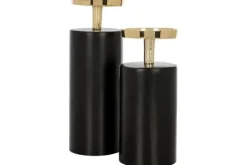 Richmond Interiors Decoratie^Kandelaar Black Gold Klein 211584 Caya