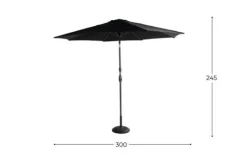 Hartman tuinmeubelen Parasol Carbon Black 14.098.008 Sunline