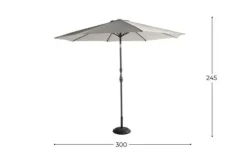 Hartman tuinmeubelen Parasol Light Grey 14.098.006 Sunline
