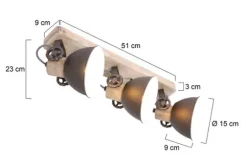 Steinhauer Spots|Plafondlamp^Plafondlamp 2133A Gearwood Mexlite