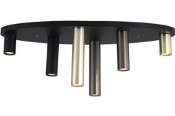Searchlight Plafondlamp^Plafondlamp 50571-6BK Tubes