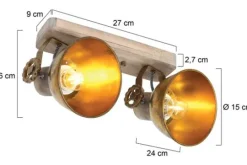 Steinhauer Plafondlamp^Plafondlamp 7969BR Gearwood Mexlite