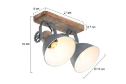 Hot Steinhauer Plafondlamp 7969GR Gearwood Mexlite