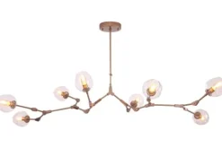 Toms Luxury Lights Plafondlamp^Plafondlamp 8-lichts Brons Cas