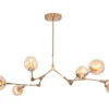 Toms Luxury Lights Plafondlamp^Plafondlamp 8-lichts Messing Cas