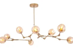 Toms Luxury Lights Plafondlamp^Plafondlamp 8-lichts Messing Cas