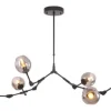 Toms Luxury Lights Plafondlamp^Plafondlamp 6-lichts Zwart Cas