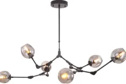Toms Luxury Lights Plafondlamp^Plafondlamp 6-lichts Zwart Cas