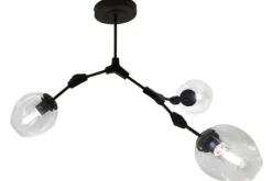 Toms Luxury Lights Plafondlamp^Plafondlamp 3-lichts Zwart Cas