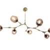 Toms Luxury Lights Plafondlamp^Plafondlamp messing amber 7-lichts Cas