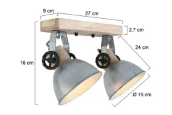 Steinhauer Plafondlamp^Plafondlamp 7969NI Gearwood Mexlite