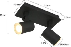 Discount Steinhauer Plafondlamp 3060ZW Points Noirs