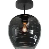Sale Highlight Plafondlamp Zwart Rookglas Fantasy