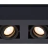 Outlet Lucide Plafondspot Zwart Xirax