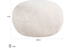 Richmond Interiors Poefen^Poef 212214 Lovely Cream Jace