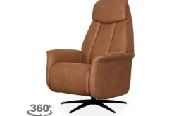 Label51 Relaxstoelen|Draaifauteuils^Relaxfauteuil Cognac SX-84.014 Oslo
