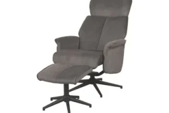 Hot Relaxfauteuil met hocker Antraciet Cosmo CH-73.027 Verdal
