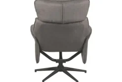 Hot Relaxfauteuil met hocker Antraciet Cosmo CH-73.027 Verdal