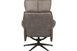 Relaxstoelen|Draaifauteuils^Relaxfauteuil met hocker Taupe Micro Suede CH-73.020 Verdal