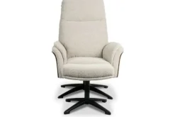 Label51 Relaxstoelen|Draaifauteuils^Relaxfauteuil met hocker Naturel DA-89.004 Zenza