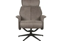 Label51 Draaifauteuils^Relaxfauteuil Taupe Micro Suede CH-73.017 Verdal