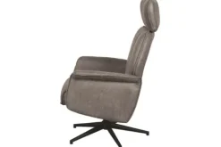 Label51 Draaifauteuils^Relaxfauteuil Taupe Micro Suede CH-73.017 Verdal