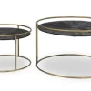 Discount PTMD Salontafelset Black wood 706936 Caly